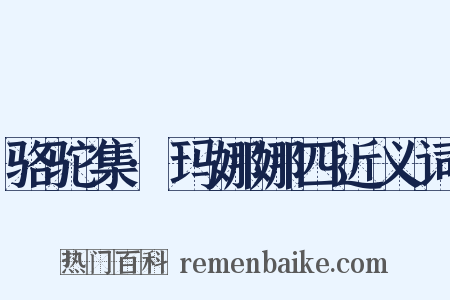 骆驼集·玛娜娜四近义词是什么意思的图片